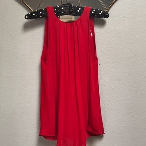 L'agence red silk blouse